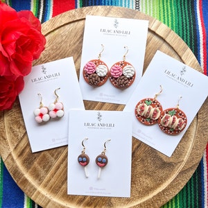 Mexican Earrings| Cinco De Mayo Earrings| Taco Plate Earrings| Mexican Food Earrings| Mexican Sponch Earrings| Paleta Payaso Earrings