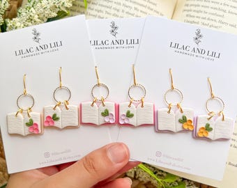Book Clay Earrings| Book Lover Earrings| Bookish Earrings| Open Book Earrings| Book Earrings for Teachers| Book Earrings| Bookish Lover