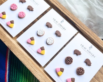 Orecchini messicani/Orecchini Pan Dulce/Orecchini Concha/Orecchini Tricolori/Confezione di orecchini Pan Dulce/Orecchini Maranito/Orecchini Cinco De Mayo/Orecchini in argilla