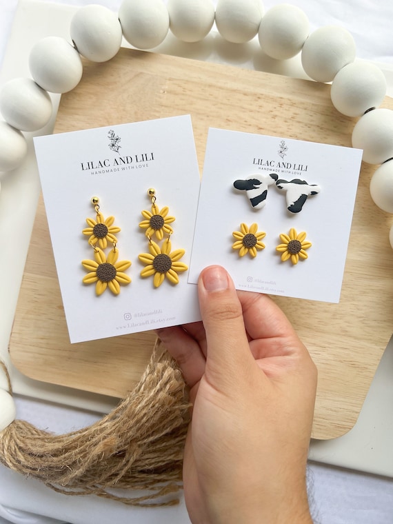 Western clay earrings deals