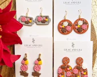 Mexican Earrings| Concha Earrings| Pan Dulce Earrings| Concha Bread Earrings| Mexican Clay Earrings| Pink Concha Earrings| Marranito Pan