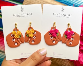 Kolczyki Meksykańskie| Kolczyki Cinco de Mayo| Kolczyki Barro| Kolczyki Cazuela de Barro|Kolczyki z meksykańskiej gliny| Aretes Meksykanie| Prezenty dla niej