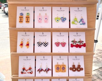 Mouse Treat Earrings| Mario and Luigi Earrings| Toy Story Earrings| Mouse Pretzel Earrings| Mouse Waffle Earrings| Mouse Clay Earrings