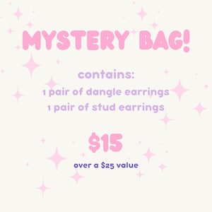 Mystery Bag| Clay Earrings Mystery Bag| Earrings Mystery Bag| Polymer Clay Earrings Mystery Bag| Surprise Grab Bag|Stud Earrings Mystery Bag