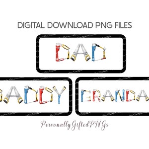 Paquete de diseño de letrero callejero para el Día del Padre, descarga digital, 3 PNG, letrero callejero PNG para papá, abuelo, herramientas de papá, letrero de cobertizo para papá