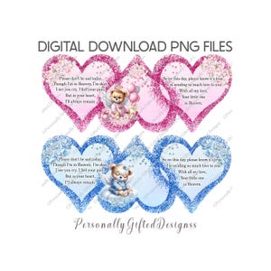 Baby Memorial Design voor Connected Hearts Design digitale download, herdenkingsgedicht babyjongen/meisje, Memorial gedicht uit de hemel, kind Memorial