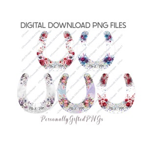 Hochzeit Hufeisen Design Bundle, digitaler Download, Hufeisen PNG, Hochzeitshufeisen Design, Hochzeitsdesign, Brautgeschenk, Blumen Hufeisen PNG