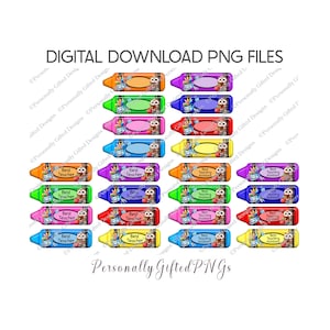 Lehrer Buntstifte Schlüsselanhänger Eule Design Bundle Digitaler Download, 24 PNGs, Lehr-Assistent Buntstifte Schlüsselring PNG, Buntstifte Schlüsselbund Lehrer Geschenk PNG