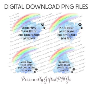Téléchargement numérique Pet Memorial, Pet Memorial Design Bundle, Pet Memorial PNG, boule PNG, vos pattes étaient prêtes Sublimation, chien Memorial Png