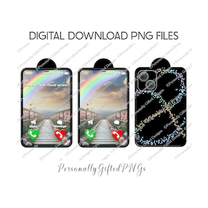 Telefon-Memorial-Schlüsselanhänger Ohne Foto-Raum-Design Digitaler Download, Himmel-Denkmal PNG, Handy-Schlüsselanhänger PNG, Papa-Denkmal, Vatertag PNG