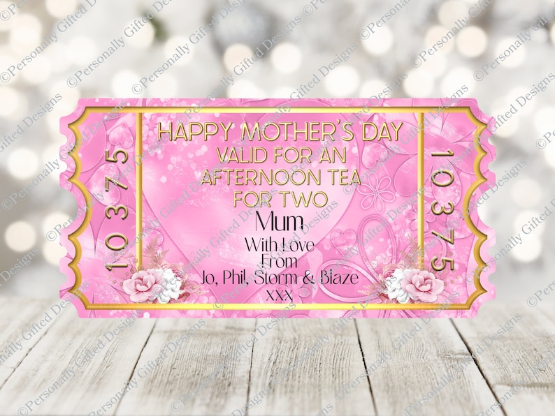 Mother's Day Ticket Design Bundle Digital Download 6 - Etsy
