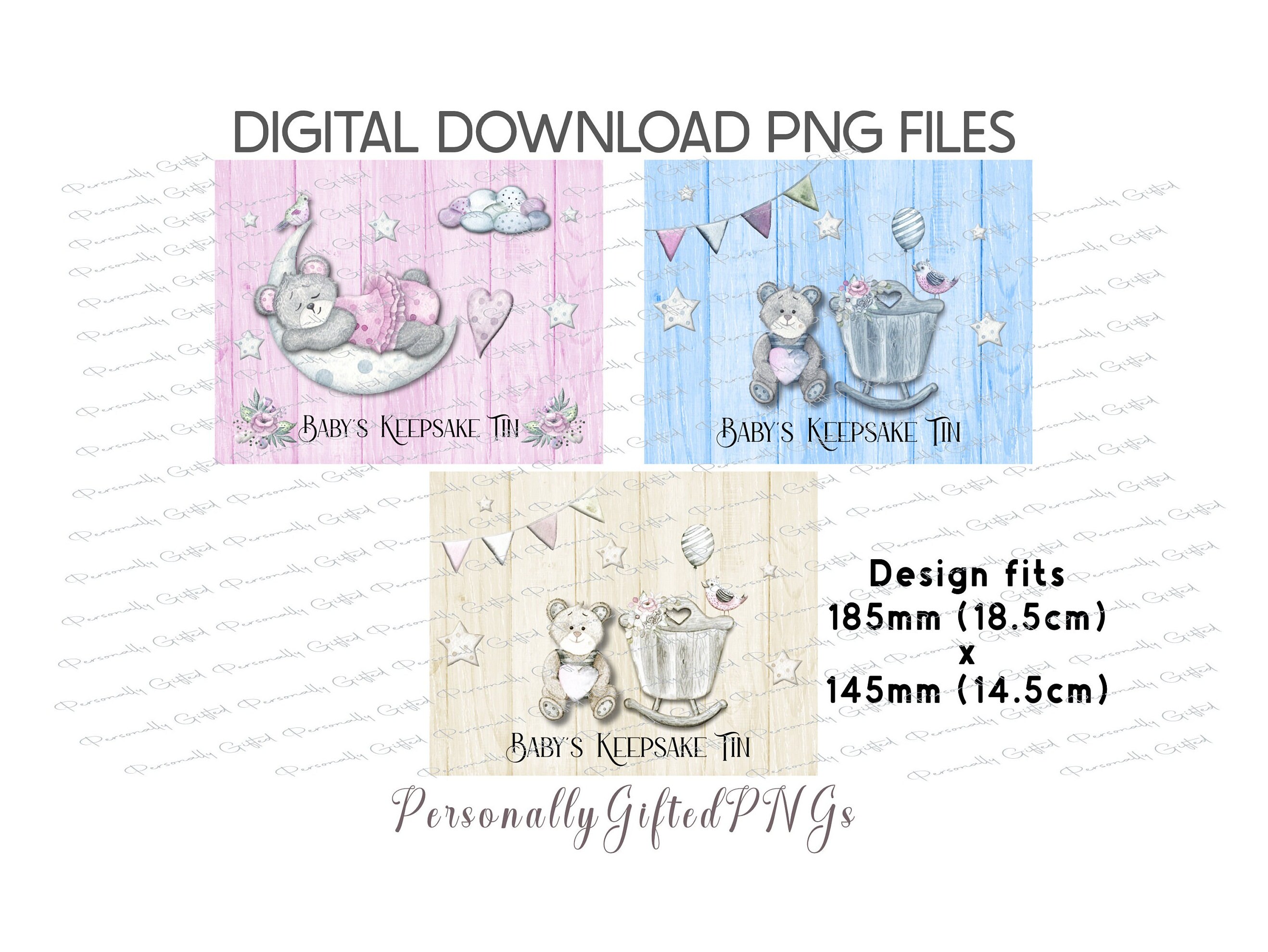 Baby Keepsake Tin 18.5cm X 14.5cm Design Bundle Digital Etsy UK