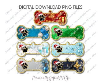 Christmas Dog Bone Design Digital Download, Christmas Pet Design, Christmas Dog Bone Ornament, Dog Bone PNG, Christmas Pet Lover Gift