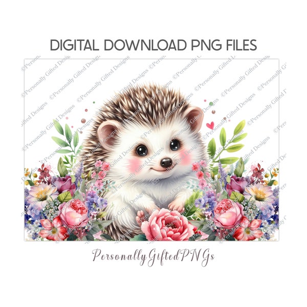 Hedgehog Chopping Board Design Digital Download, Floral Hedgehog Chopping Board PNG, Mother's Day Gift Design, Mum Gift Design, Easter Gift