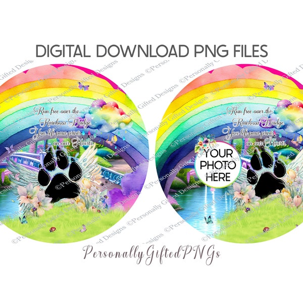 Paw Memorial Design Digital Download, Paw Memorial Spinner PNG, Wings Memorial, Photo Memorial PNG, Paw Memorial PNG, Pet Memorial Design