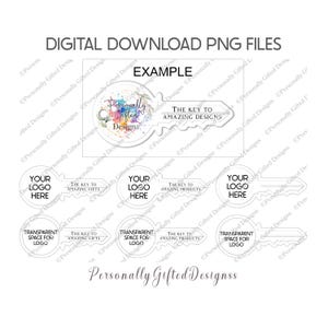 Paquete de diseño de llavero con forma de logotipo, descarga digital, 12 PNG. Agregue su logotipo PNG con y sin espacio transparente para el diseño del logotipo.