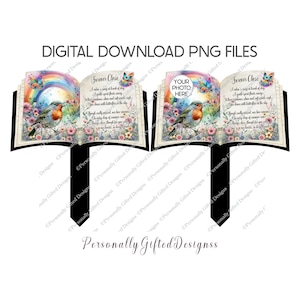 Robin Gedenkstätte Grabmarke Design Digitaler Download, Gedenkstätte für offenes Buch, Vatertagsgedenkstätte, Foto Grabmarke PNG, In liebevoller Erinnerung