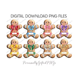 Gingerbread Man 10 cm 3D-effect ontwerpbundel digitale download, Gingerbread Man png, peperkoek persoon png, kerstbal sublimatie