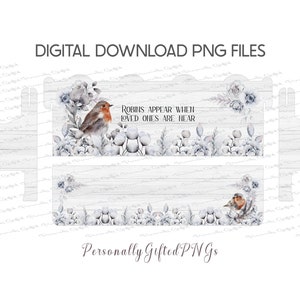 Memorial Bench Robin Design Bundle Digital Download, 6 PNG, Robins apparaissent Memory Bench PNG, Robin Memorial Bench PNG, Design par sublimation