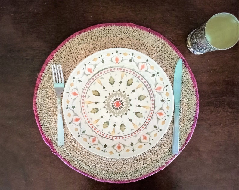 Woven Raffia Placemat. Africa Table Mat/wall Decor Etsy