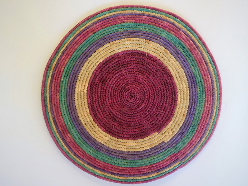 Woven Raffia Placemat. Africa Table Mat/wall Decor Etsy