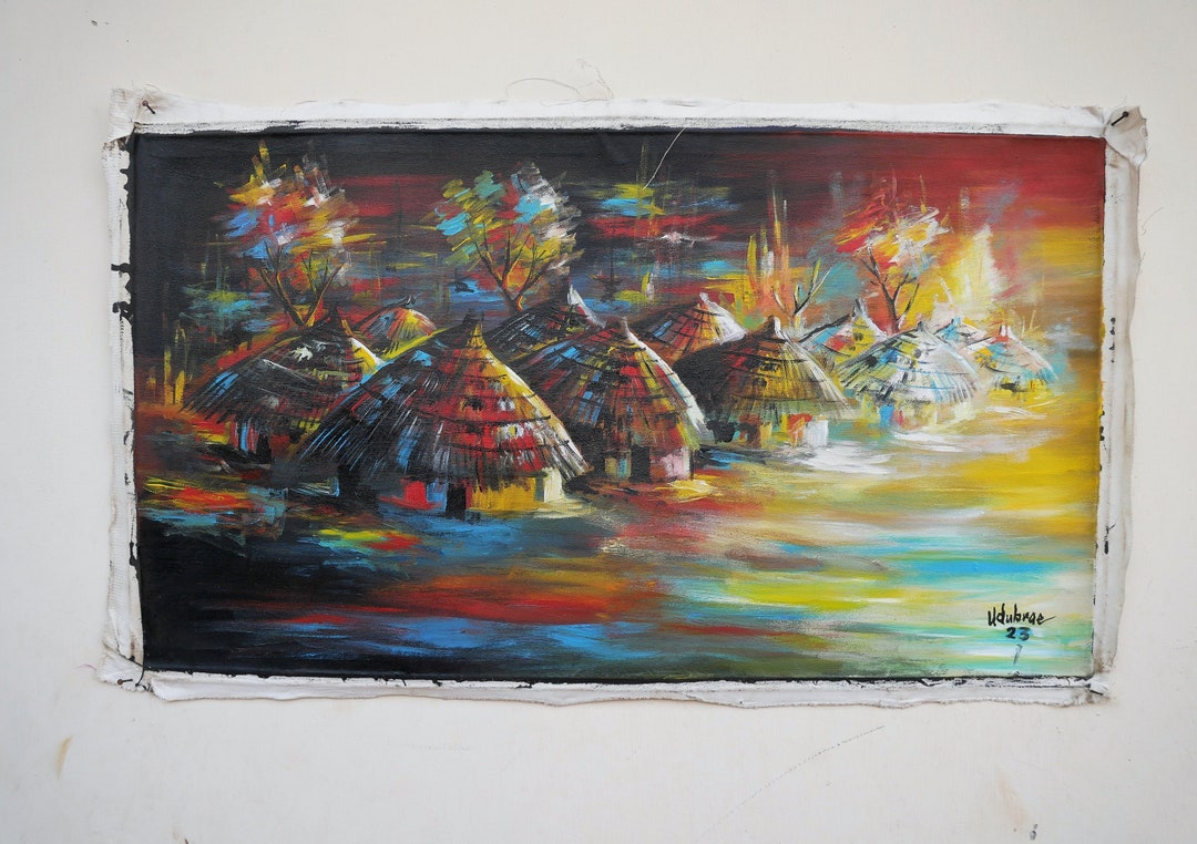 Original African Acrylic Painting From Nigeria Etsy