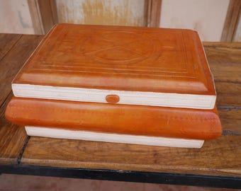 African Leather Jewelry Box