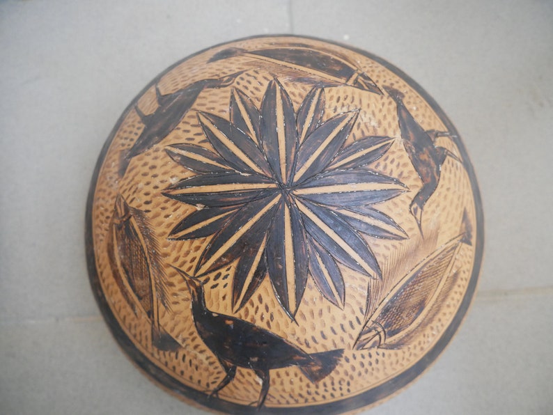 Authentic Fulani Calabash Handmade West African Bowl Etsy