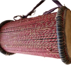 Hausa Style Talking Drum From Nigeria, Gangan/Kalangu African Drum