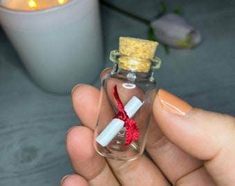 Miniatur-Flaschenpost | personalisiert anpassbar | Wählen Sie Ihre eigene Nachricht | Feiergeschenk | Hochzeitsparty-Gastgeschenk | Andenken