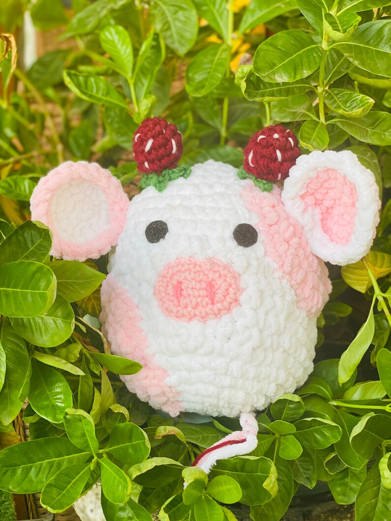 Strawberry Squishmallow Cow Crochet Pattern PDF Download Etsy