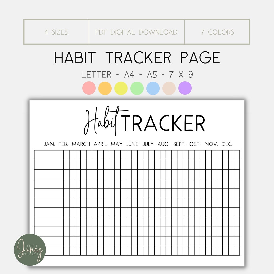 Habit Tracker Printable Atomic Habits Goal Setting 30 atelieryuwa