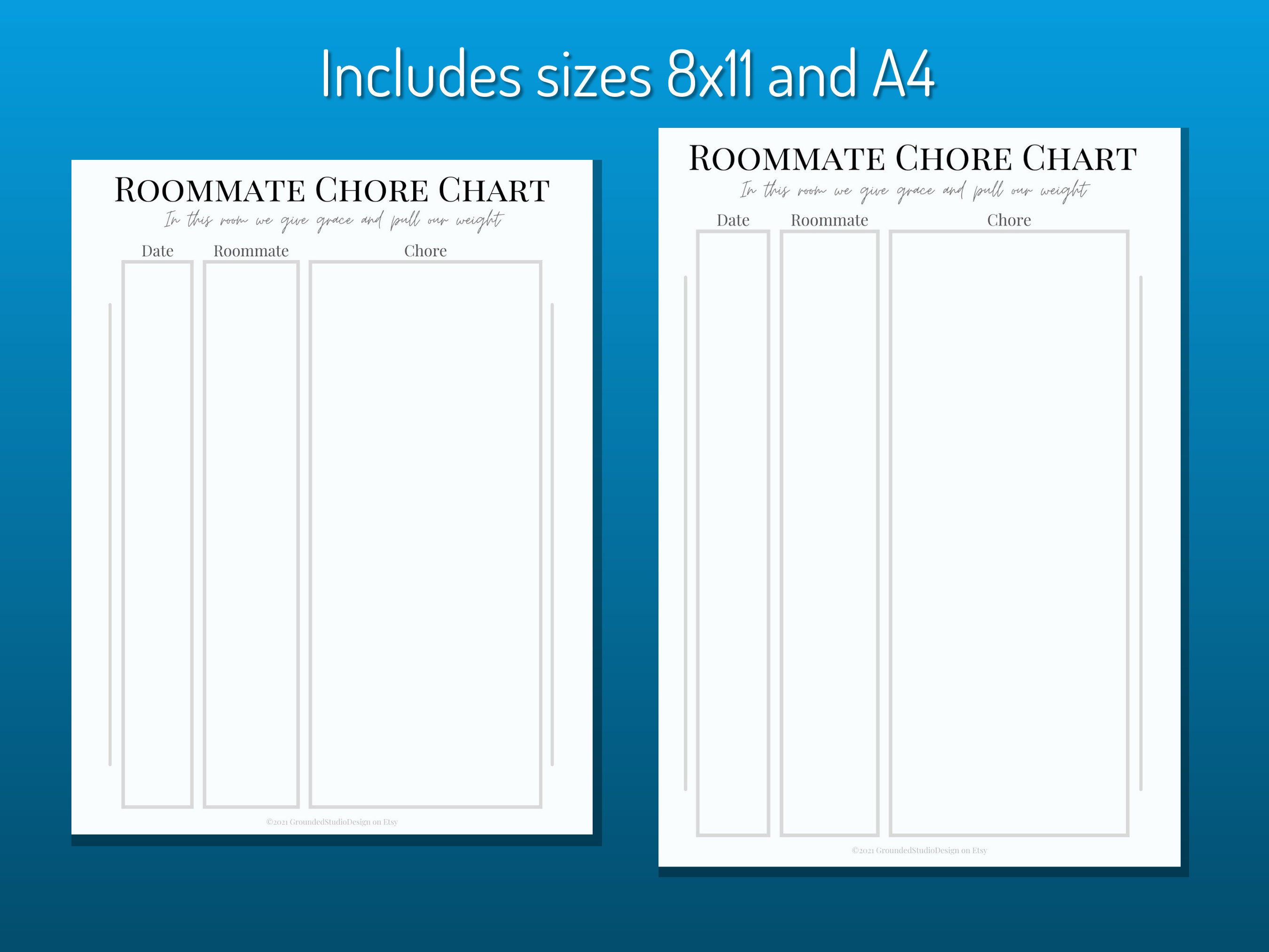 Printable Chore Chart for Adult Roommates — Grace and Flexibility to ...