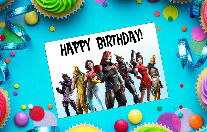 Printable Birthday Card With Video Game, Printable Greeting Card, Print ...