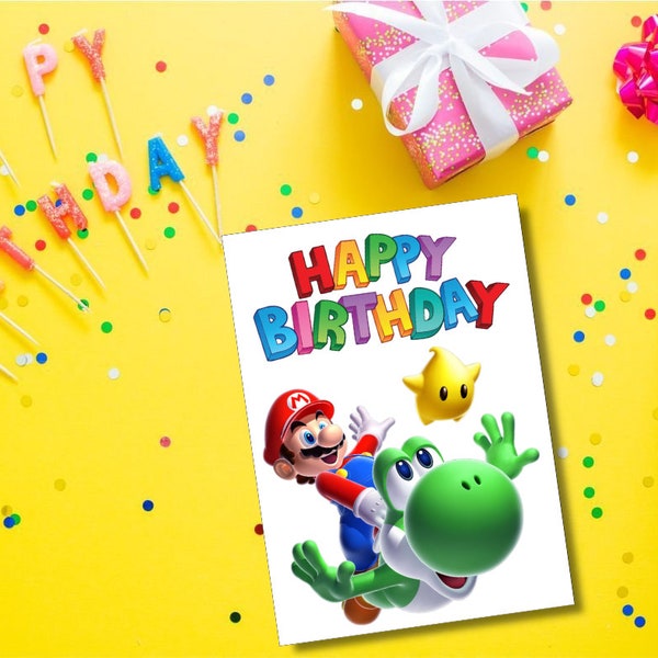 Kid Mario Birthday Card Etsy - Il 600x600.5850957558 Oybh