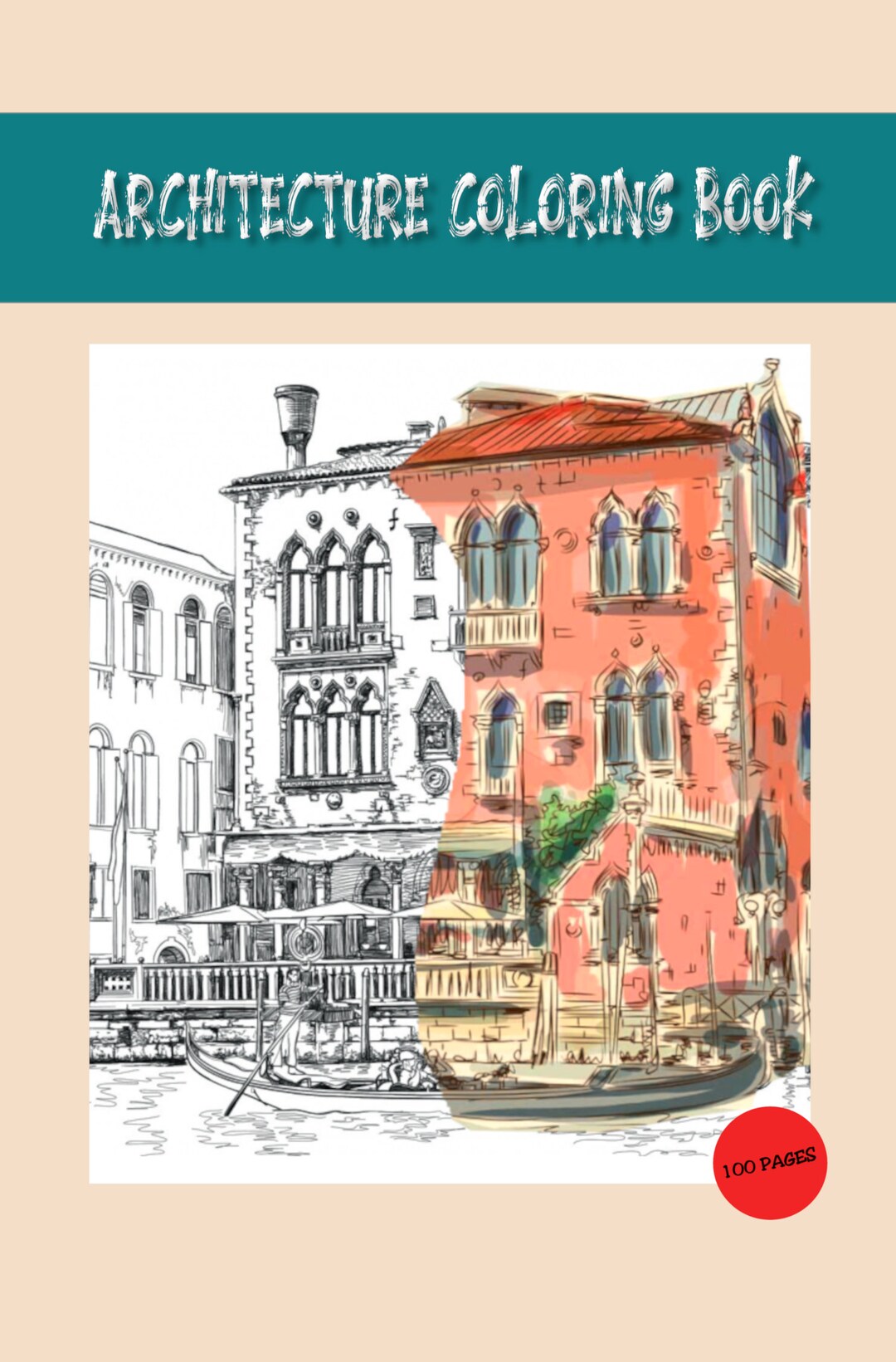 Architecture Coloring Book, Coloring City. PDF 100 Pages Ready to Print ...