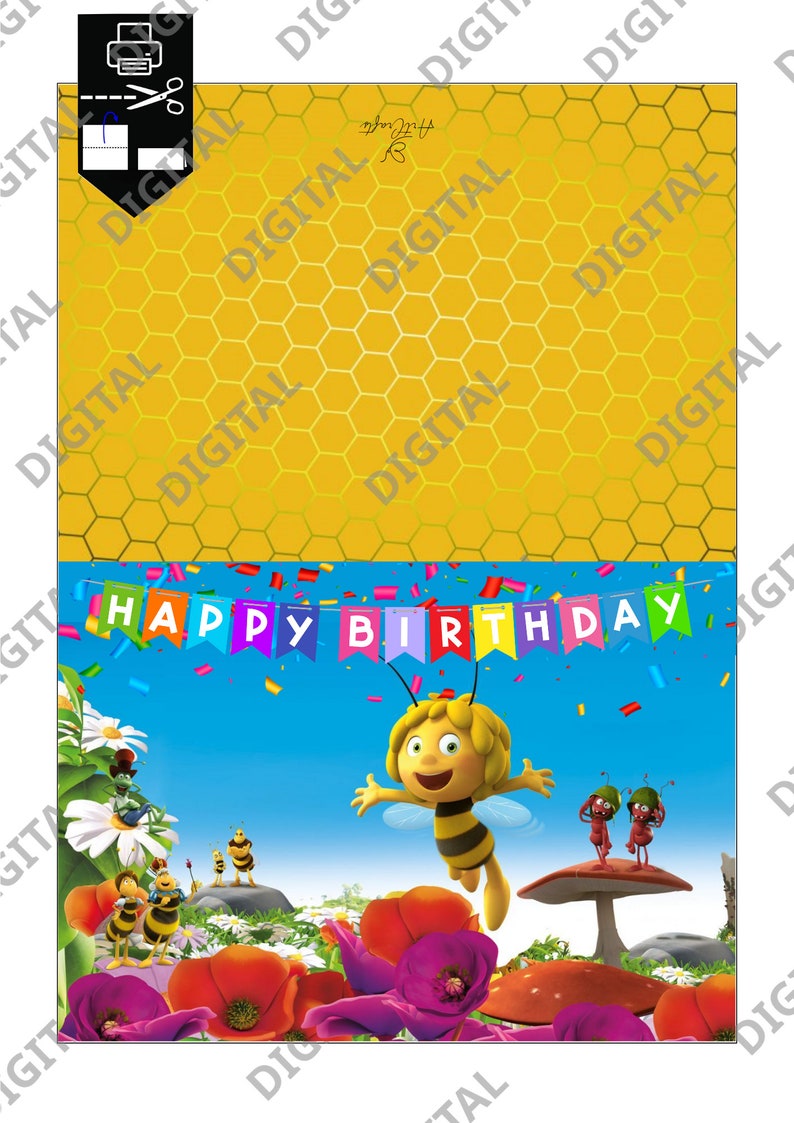 Printable Birthday Card, Printable Greeting Card, Print at Home - Etsy