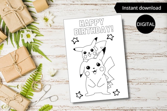 Pokemon Birthday Cards Printable Pdf Pokemon Evolution Cards