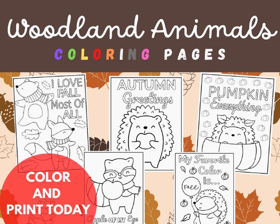 Fall Coloring Pages for Kids and Adults Autumn Greetings