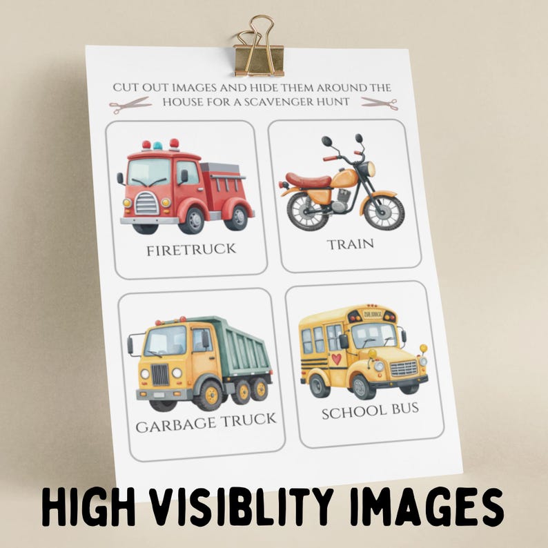 Transportation Scavenger Hunt Game Printable, Engaging Travel Adventure ...