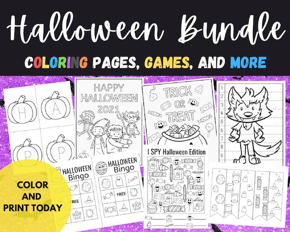 Halloween Activity Preschool and Kindergarten Bundle Kids