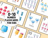 Number Flashcards 0-10, Engaging Counting Cards for Early Math Skills, Fun Gift for Preschool and Kindergarten Kids, Gift for Birthday