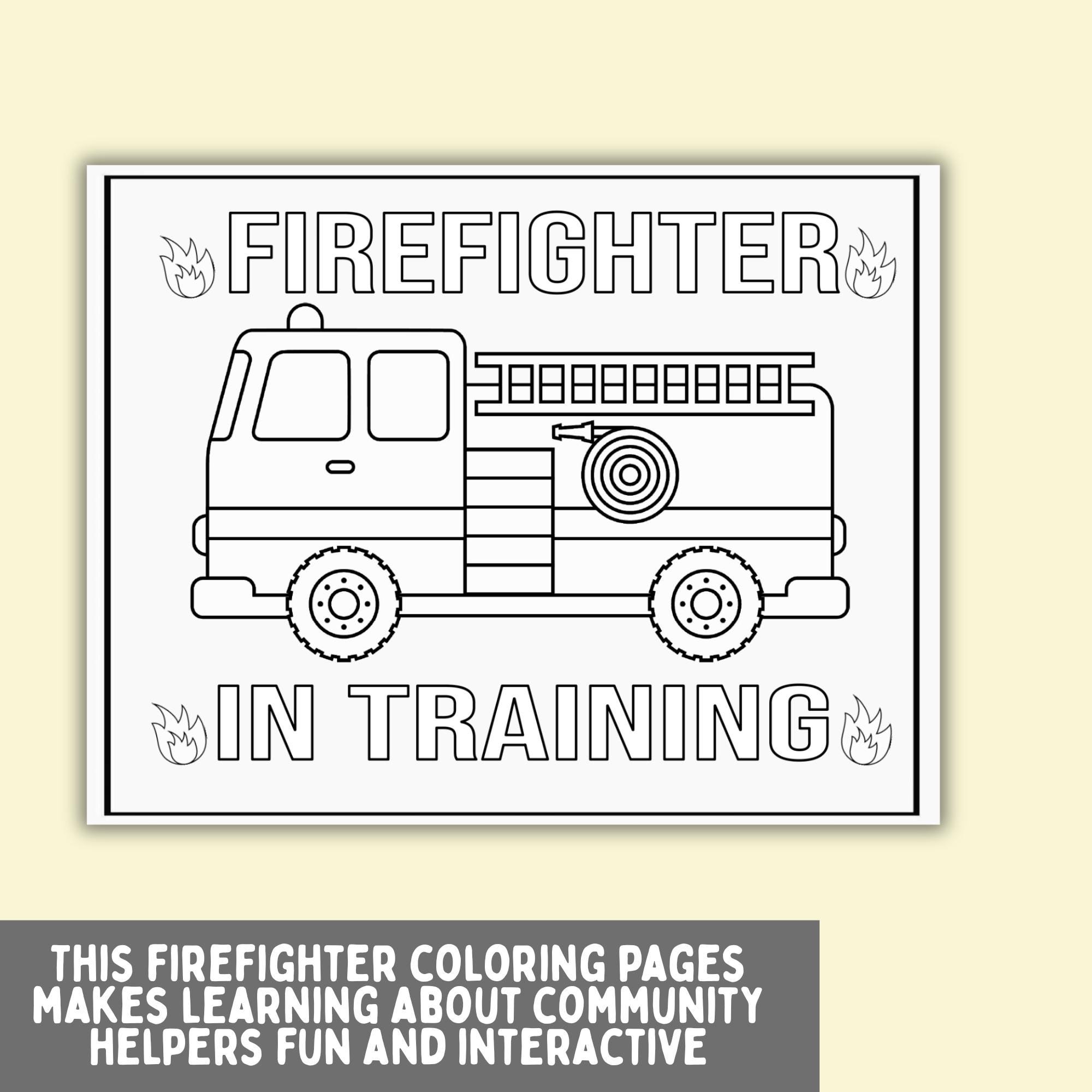 Firefighter Coloring Pages, Fun and Engaging Worksheets for Kids ...