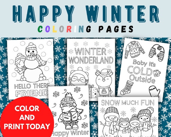 Winter Coloring Pages Stocking Stuffers for Kids and Adults