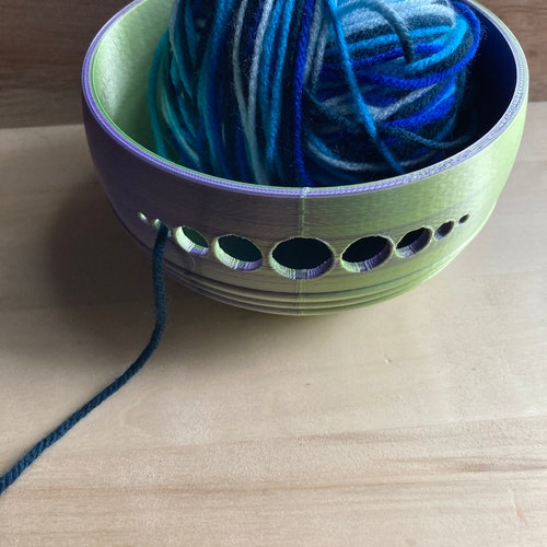 Large 3D Printed Shiny Rainbow Punk Yarn Bowl Yarn Storage Etsy