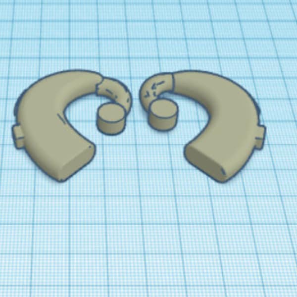 Doll hearing aid STL FILE, digital download