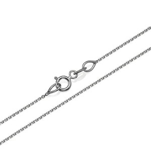 14k White Gold Anchor Chain 0.9mm, Solid 14K Gold Anchor Link Chain, Dainty White Gold Chain, Necklace Chain, Made in Italy