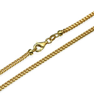 14k Gold Franco Chain 2.5mm, Thick 14k Yellow Gold Chain, Solid Gold Franco Chain Necklace, Necklace Chain, Yellow Gold Pendant Chain