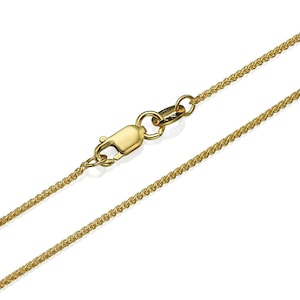 14k Gold Chain 1.1mm, 14K Yellow Gold Round Spiga Chain, Solid 14k Gold Chain, Wheat Chain, Dainty Necklace Chain, Yellow Gold Pendant Chain