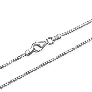 14K White Gold Franco Chain 1.2mm, Solid 14k Gold Chain, Chain Necklace, Pendant Chain, Italian Chain, Minimalist Chain